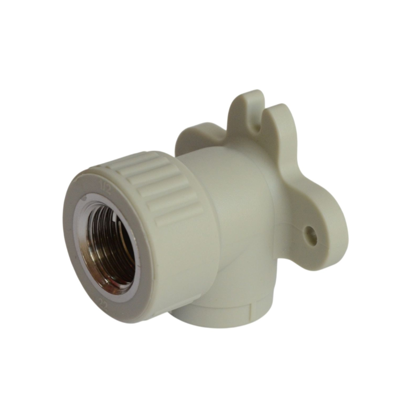 Коліно поліпропіленове PPR Ду 20х1/2" внутрішня різьба з кріпленням Formul